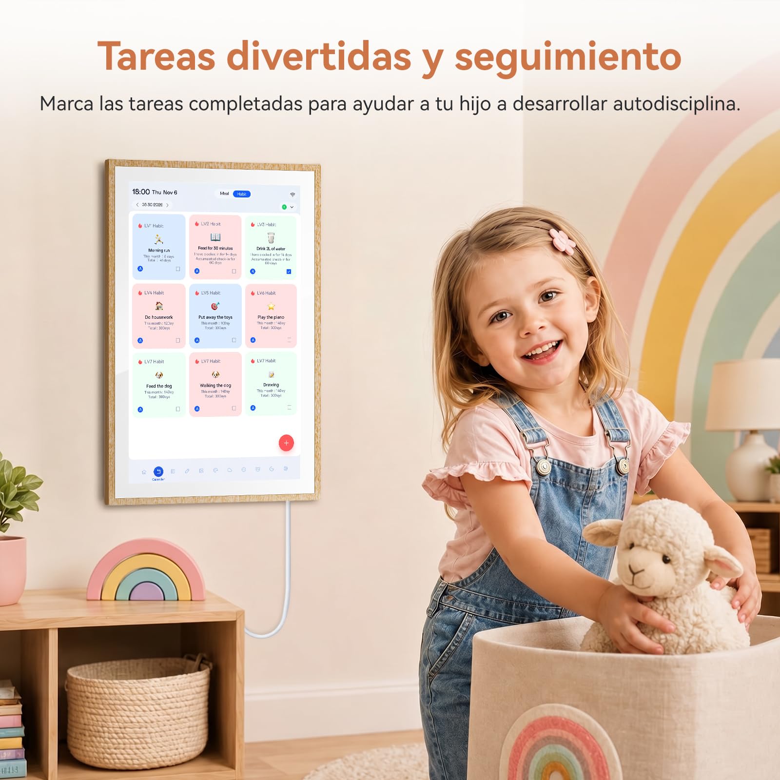 Blackview Calendario Digital 10,1" para Hogar y Oficina – Organizador Familiar Multifunción con Reloj, Planificación Semanal y Mensual, Inicio Completo y Agenda, Sync iCloud/Google/DK Calendar