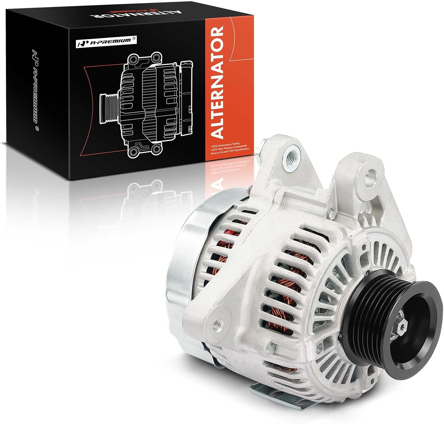 A-Premium Alternator Compatible with Toyota RAV4 2001 2002 2003 2004 2005, 2.0L 2.4L, Manual transmission, 12V 90A 7-Groove Pulley Clockwise, Replace# 102211-9470, 2706028110