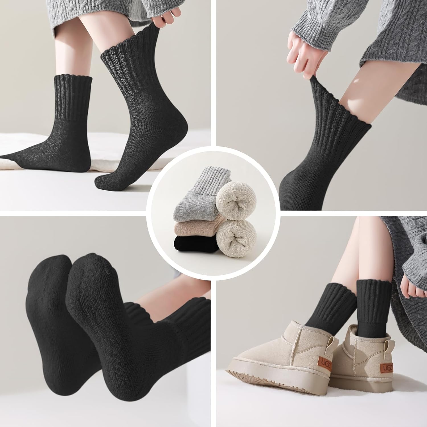 Marchare Women Wool Socks Thermal Boot Socks Winter Extra Thick Warm Cozy Sock For Women - Image 5