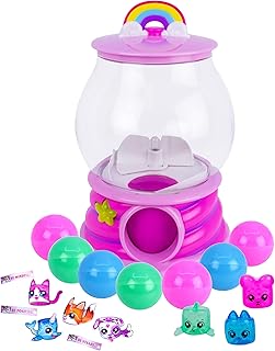 Cepia LLC Gumball Magic - Magical Light Up Machine with 7 Gumball Surprises Inside! Includes 4 Collectible Wishies, 3 Puffy Sticker Sets, and Positive Affirmations in Each Gumball!
