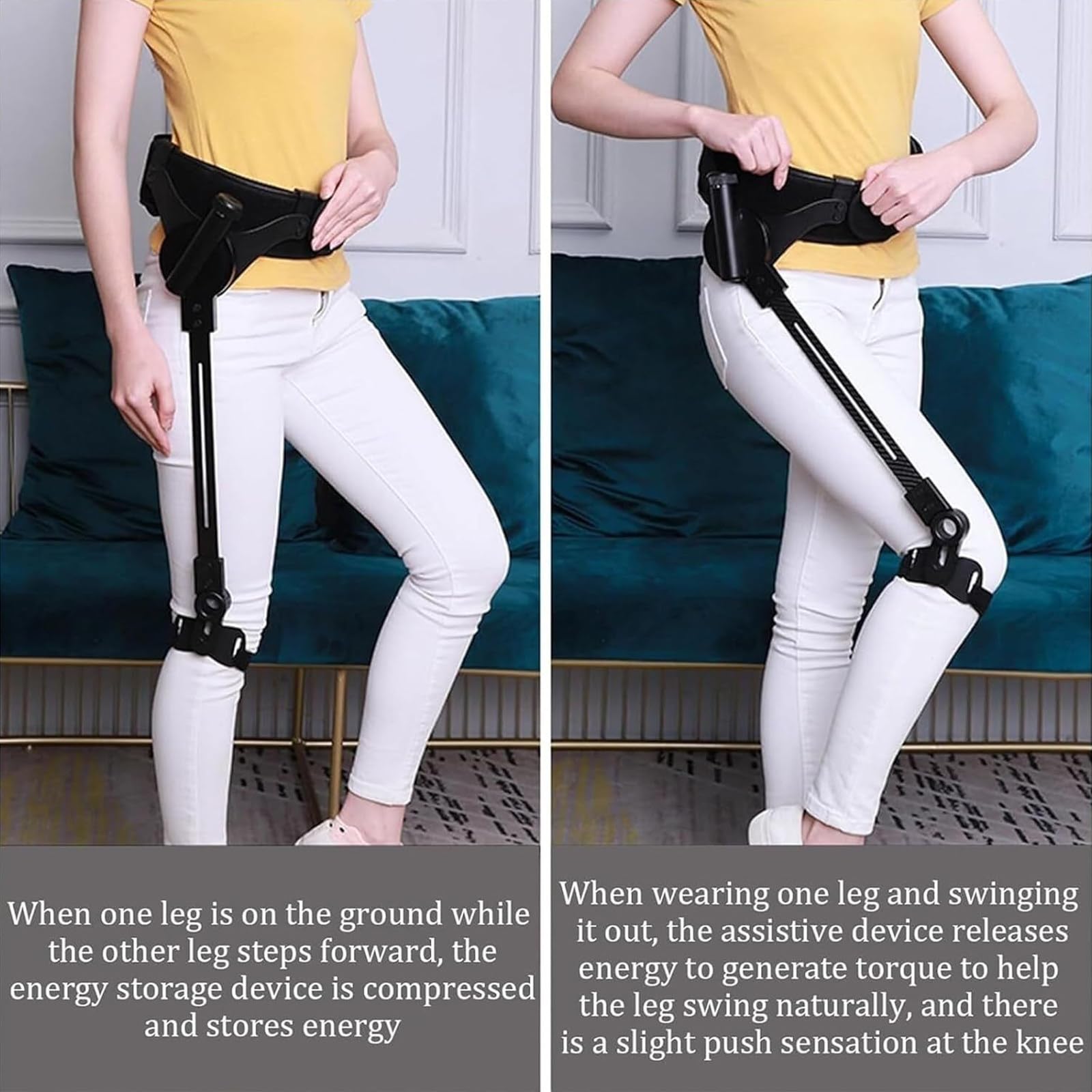 Hemiplejia Bionic Body Power - Ayuda para Caminar - Entrenador De Rehabilitación De Extremidades Inferiores para Adultos Y Ancianos - Ayuda De Movilidad bothlegs-L