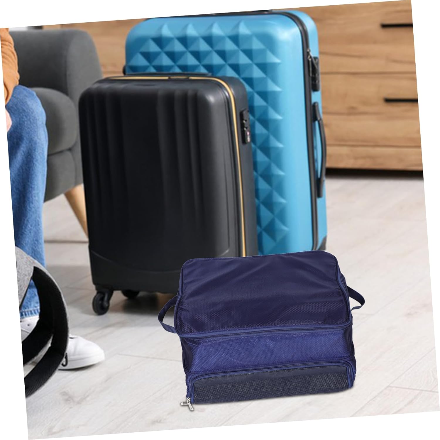 ibasenice Golf Shoe Bags Large Travel Bag for Golf Shoes Valuables Pouch Trunk Organizer Organiser for Car Suv Storage