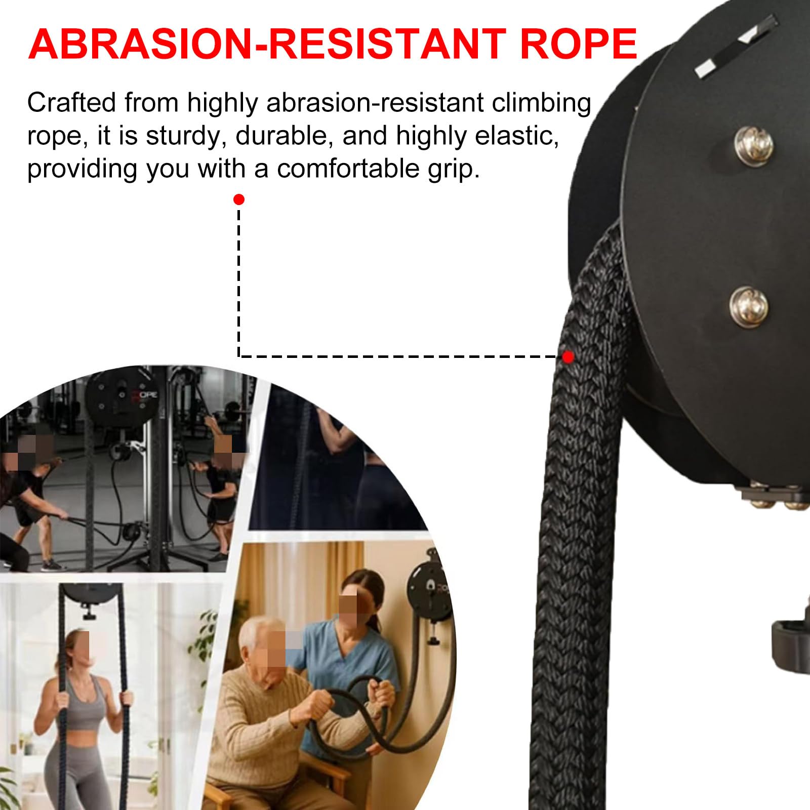 Trener Linowy Endless Rope Domowej SiłOwni PrzenośNy System Linowy Regulowana Maszyna Z Linką Oporową Maszyna ćWiczeń PlecóW Ramion I MięśNi Brzucha