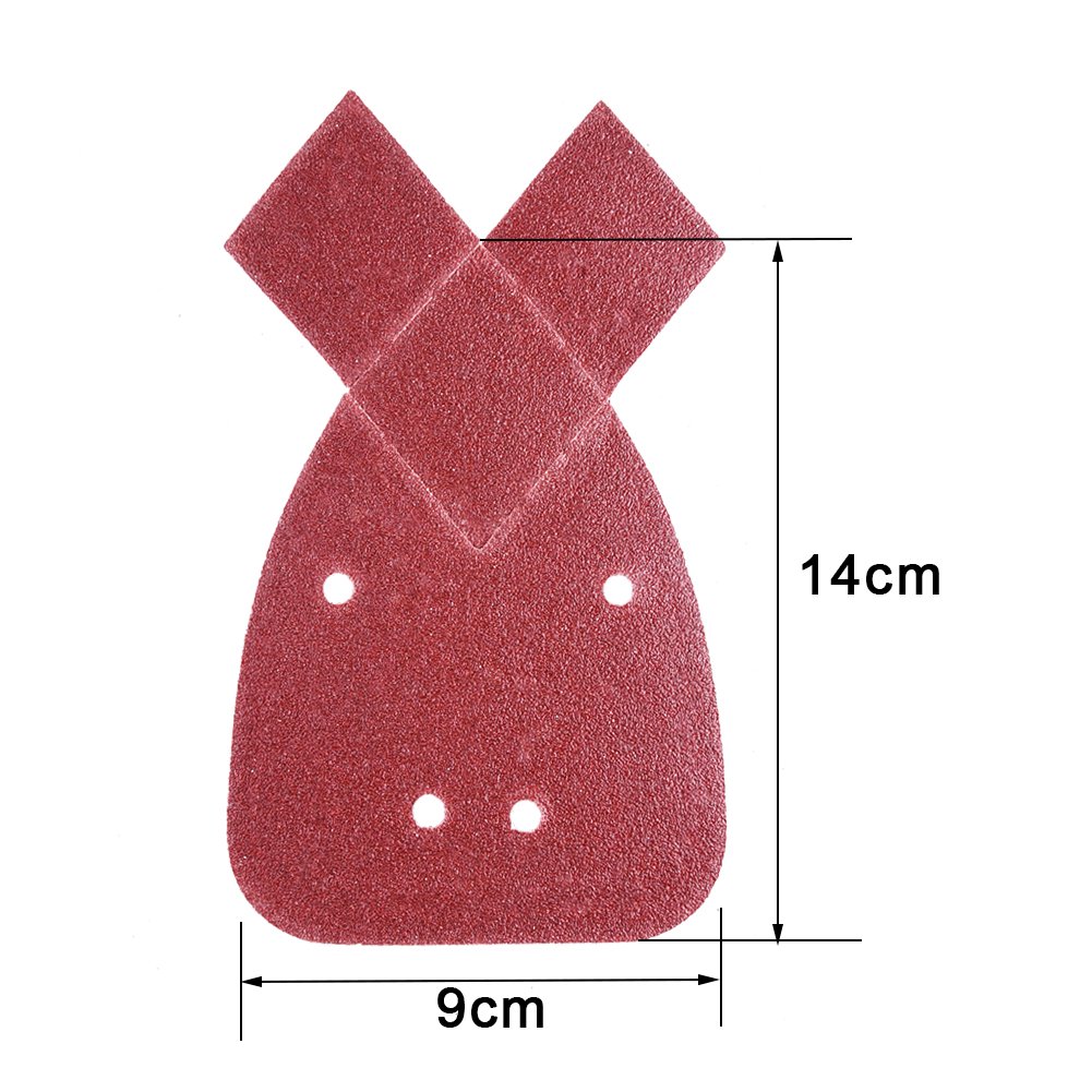 AUSTOR 50 Pieces Mouse Detail Sandpaper with Extra 2 Tips Hook and Loop Assorted 40/60/ 80/120/ 240 Grits to Fit Black and Decker Detail Palm Sander