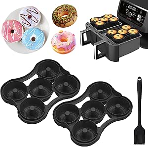ZauberFry Mini Gugelhupf Backformen - 2 Stück Silikonformen Für Ninja Heißluftfritteusen