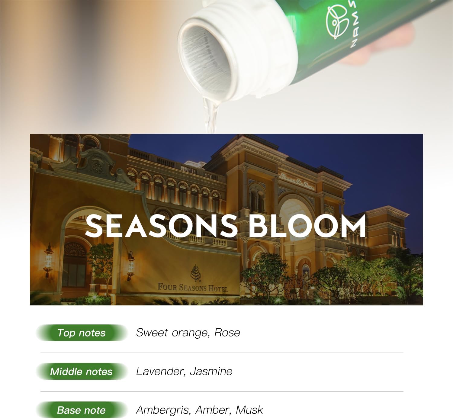 Essential Oil Blend for Diffuser - Seasons Bloom - Citrus & Lavender Blend Bring 5-Star Luxury to Your Home, 3.38 Fl Oz Spa Grade Amber Musk Scent for Bedroom Relaxation, Candle & Soap Making - Image 2