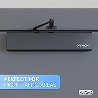 Vista 6 de Cierrapuertas comercial de alta resistencia grado 1 – DRIWON DN-8220, cierre automático hidráulico automático para alto tráfico, ajustable de 1 a 6