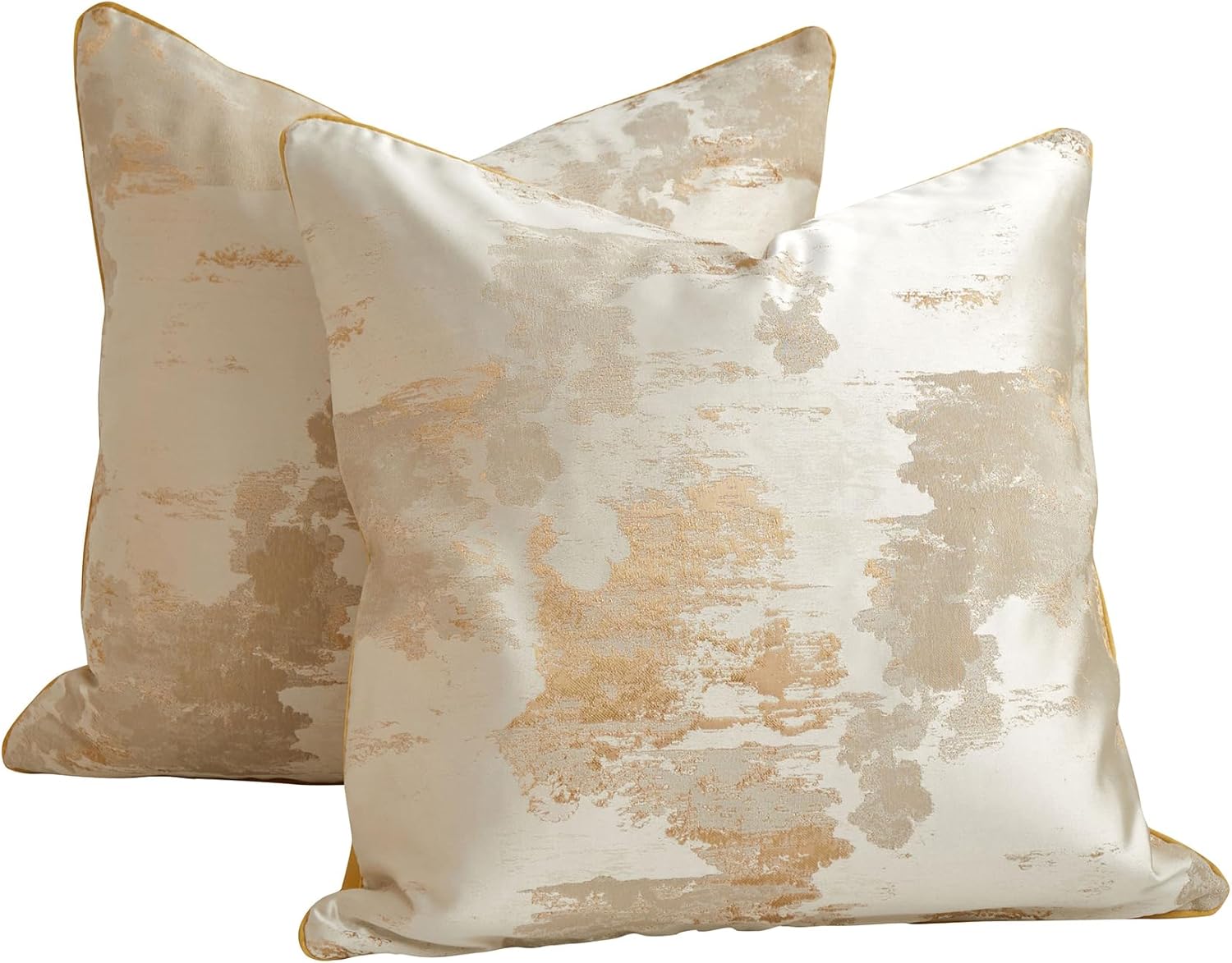 Throw Pillow Covers 18"x18" Square Pillow Covers, Set of 2, Clouds Pattern Pillow Covers, Aqua Blue Jacquard Decorative Pillow Covers for Bed, Couch, Sofa - No Insert