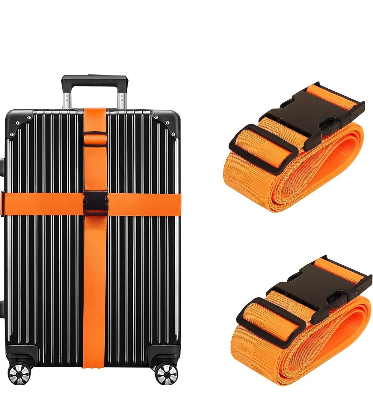 0TO6 Adjustable Luggage Straps Suitcase Belts Travel Bag Accessories (2 Meter, Orange Colour)-picture-29