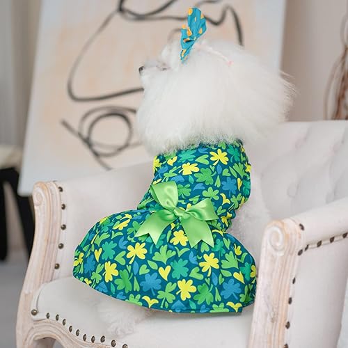Miniatura 38 de CuteBone Vestido de malla para perro, vestido de Halloween para cachorros, traje de verano para mascotas, moda de verano para perros pequeños, ropa