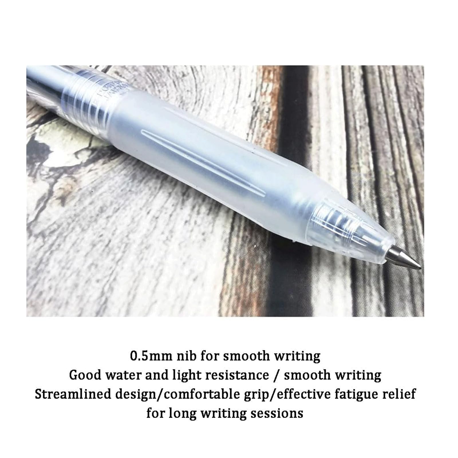 Kugelschreiber, neutraler Tintenstift Einziehbarer Kugelschreiber, Tintenroller, Gel-Tintenstift, 0,5 mm, for Büro, Studium, mit Clip, 5 Stück