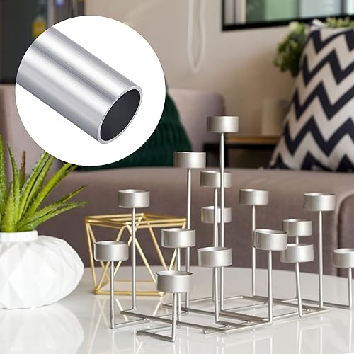 Miniatura 3 de METALLIXITY Tubo de aluminio 6063 (0.984 in de diámetro x 0.866 in de diámetro interior x 3.937 in de largo), 2 piezas, tubo redondo de aluminio