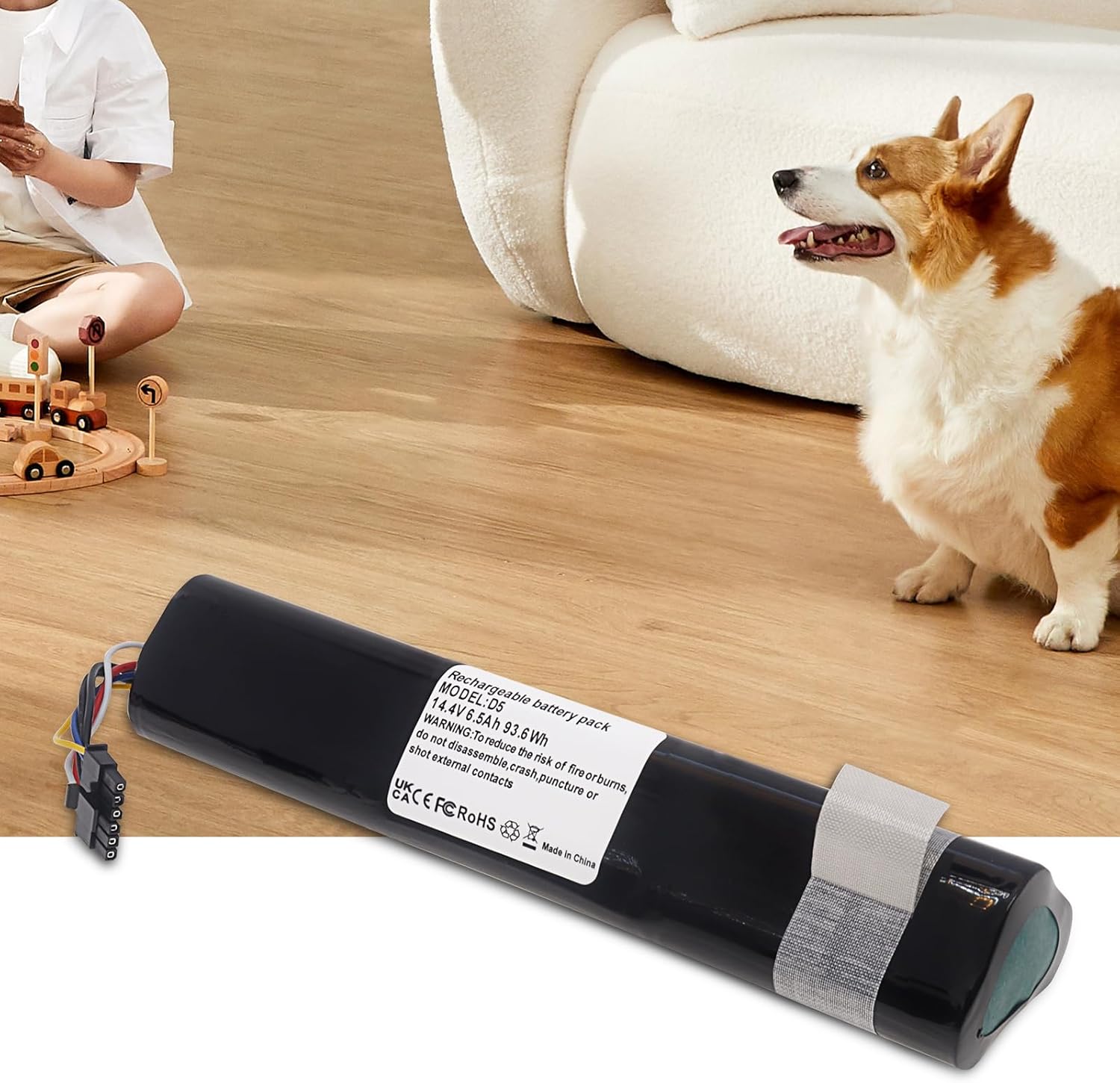 6500mAh 14.4v Battery Replacement Compatible with Neato D3 D4 D5 D6 D7 Robotic Vacuum Cleaners Model D3+ D301 D303 D5+ D502 D503 D701 D702 D703 D705,Part Number: 945-0225 205-0011 205-0013 205-0028