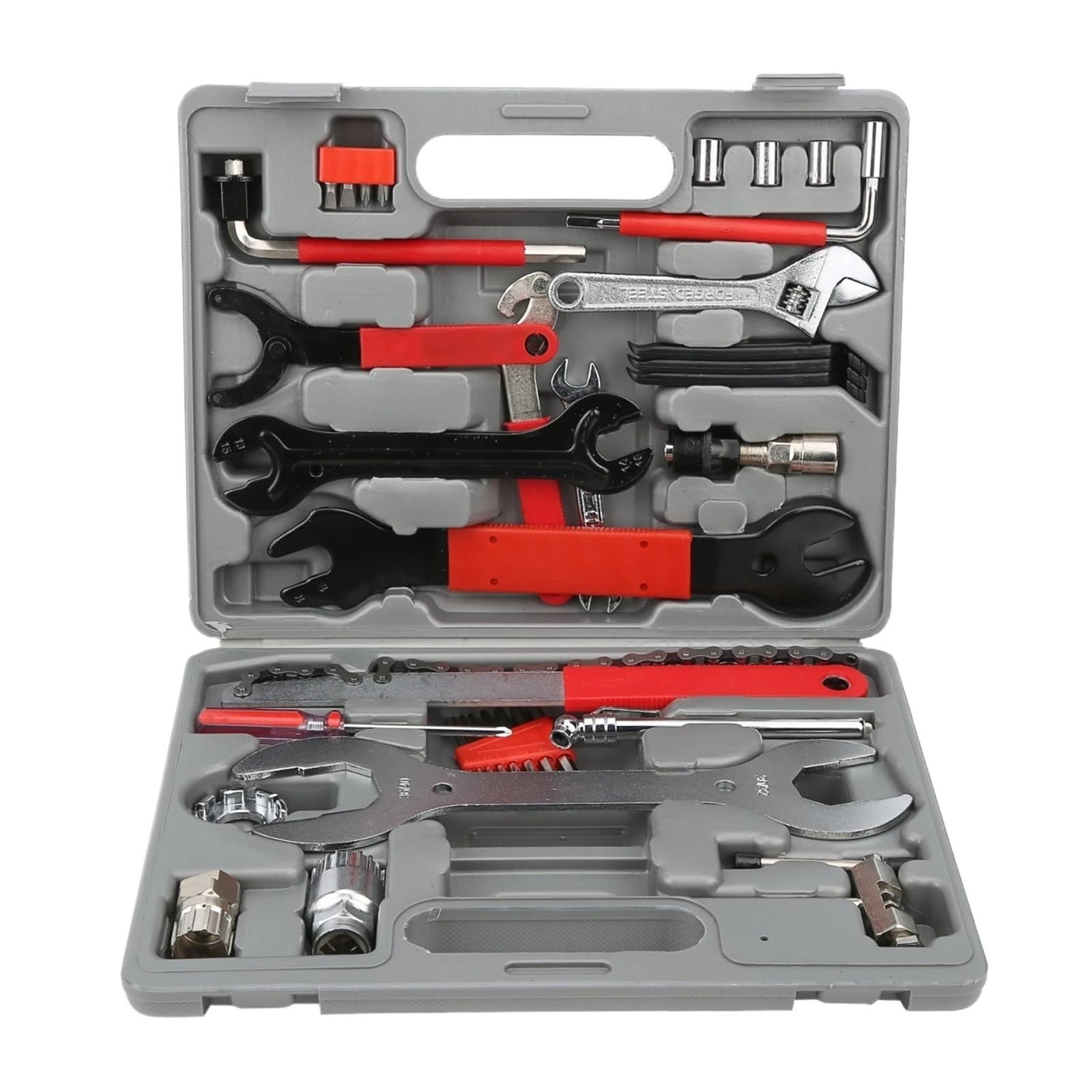 Kit de herramientas múltiples for reparación bicicletas, bomba neumáticos for bicicleta montaña, 44 Uds