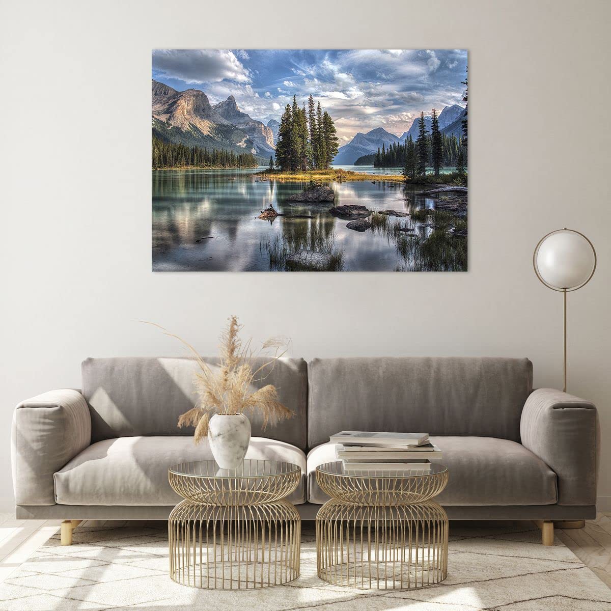 ARTTOR Glasbild 100x70cm Wandbild Glasdruck Landschaften Natur - 4133 | See Landschaft Groß Modern Dekoration Wohnzimmer Schlafzimmer Küche Wanddeko Kunstdruck Art Wall Decor ARTTOR