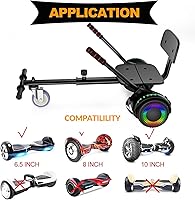 Vista 6 de SISIGAD Hoverboard Seat Attachment, Adjustable Hoverboards Accessories, Hoverboard Go Kart Attachments, Compatible with 6.5 8 10 Hoverboards