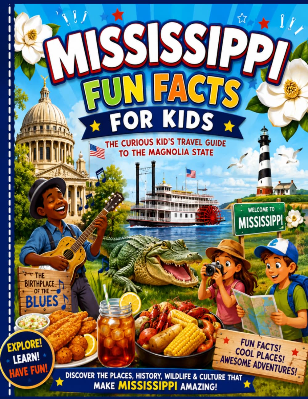 Mississippi Fun Facts for Kids: The Curious Kid’s Travel Guide to the Magnolia State (The 50 States Fun Facts for Kids Series)