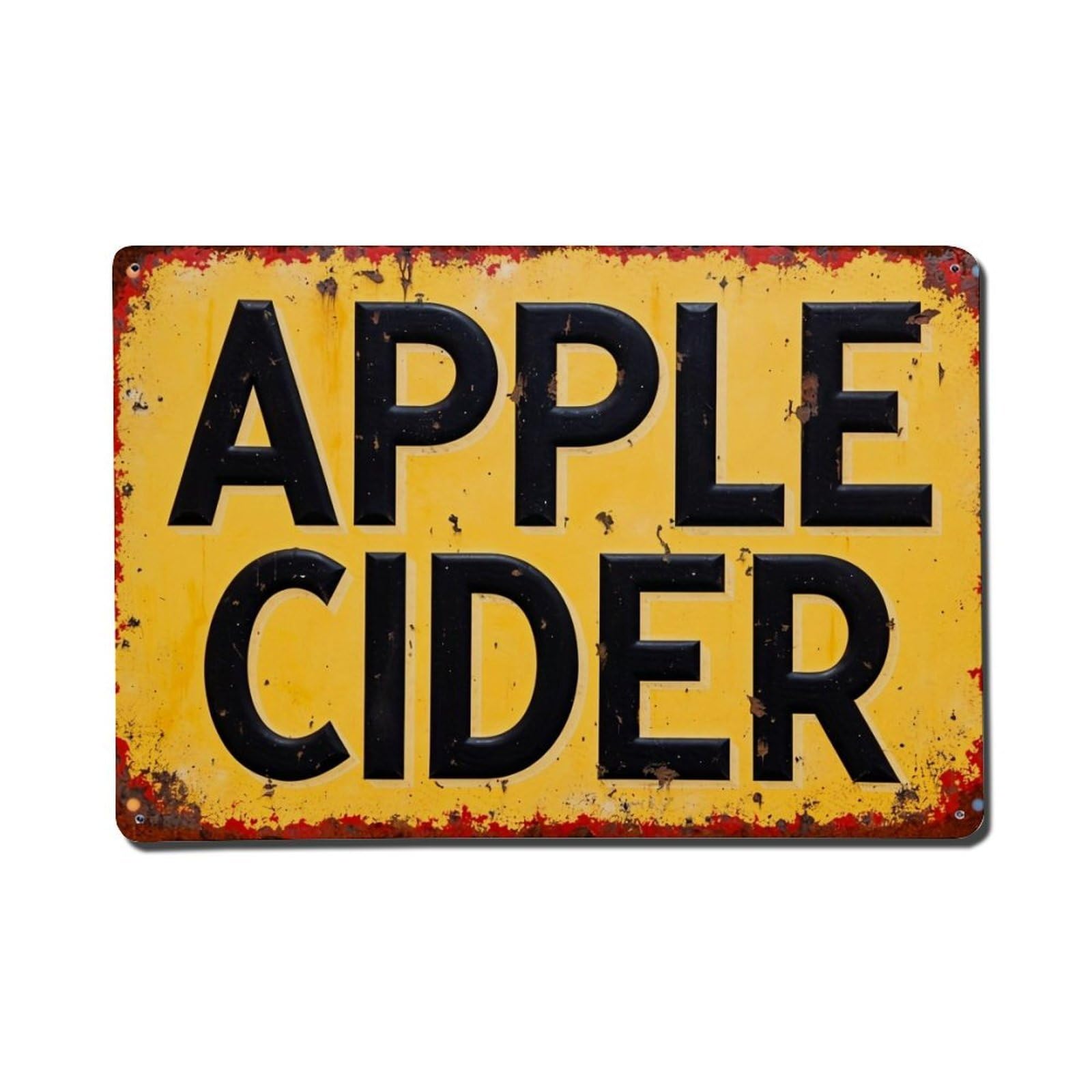 Apple Cider Vintage Sign Print Metal Tin Sign Plaque