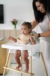 Nibble and Rest Highchair Handy Pocket Pouch, Compatible with IKEA Antilop Highchair, High Chair Accessories, Wipeable and Waterproof Material, One Large Pouch with an Internal Zip Pocket-(Sage)