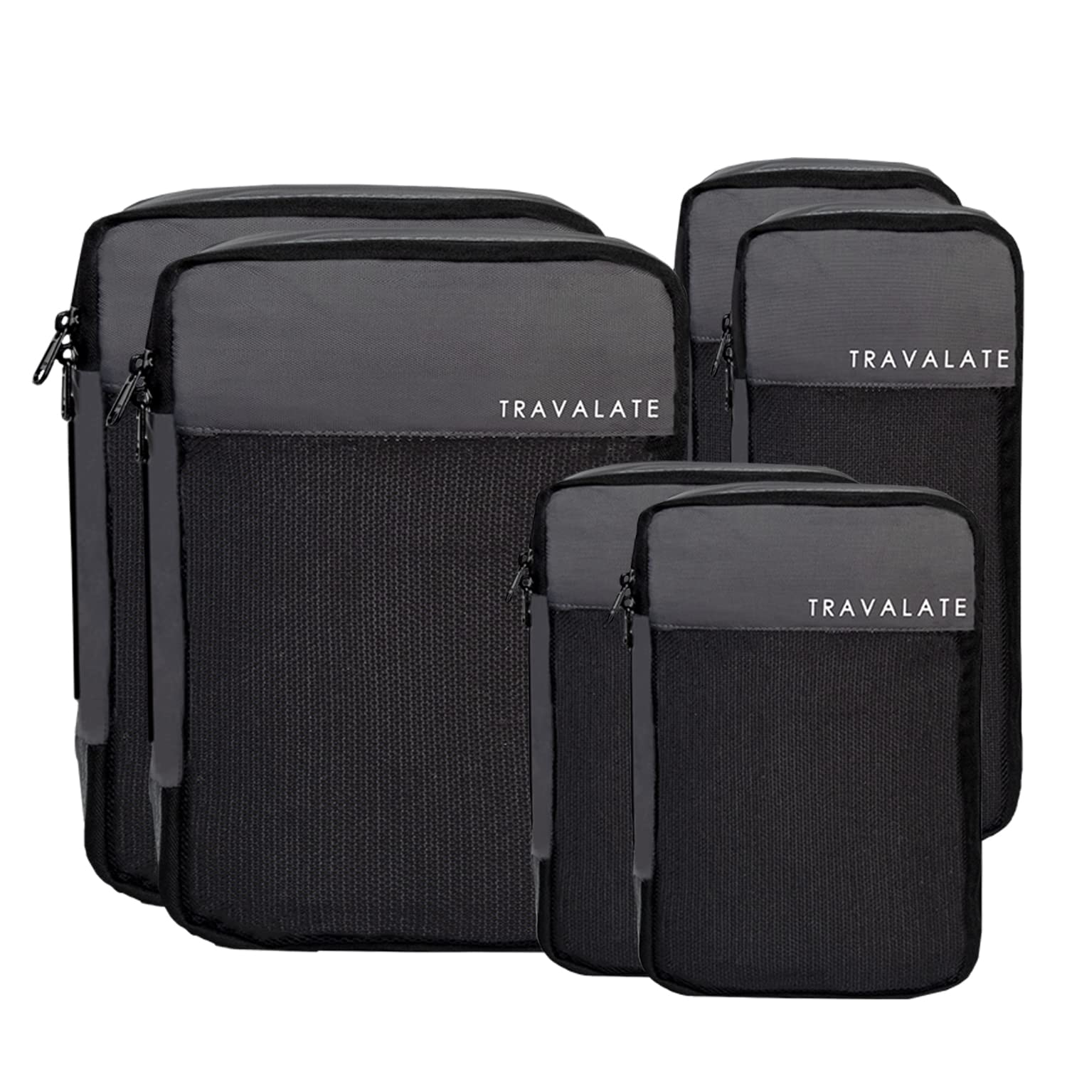 TRAVALATE6 Set Packing Cubes 3 Various Sizes Travel Luggage Packing Clothes And Undergarment Organizer Bags Set For Men and Women
