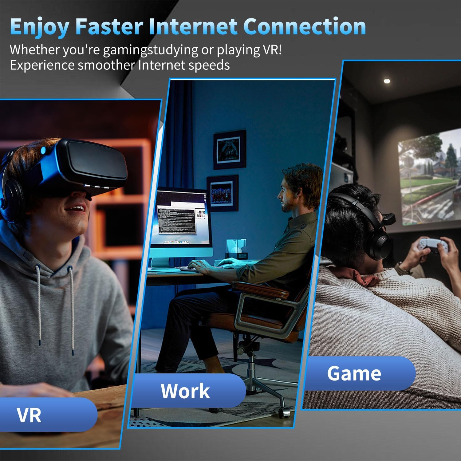 WiFi Extender Signal Booster for Home, Dual Band Long Range Covers Up to 13888 Sq.Ft, Internet Extender WiFi Repeater, Banish WiFi Dead Zones, 1-Tap Setup