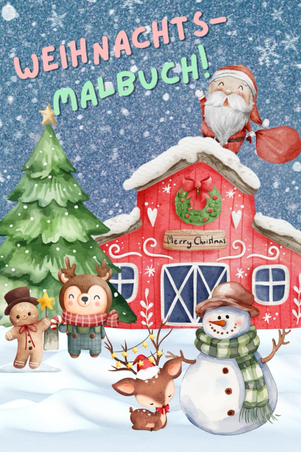 Weihnachts-Malbuch: Jeden Tag eins der 24 weihnachtlichen Motive, perfekt für unterwegs