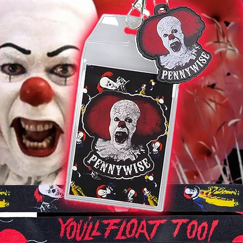 Miniatura 5 de IT The Movie Pennywise - Soporte para tarjetas de identificación con colgante de goma de 2 pulgadas