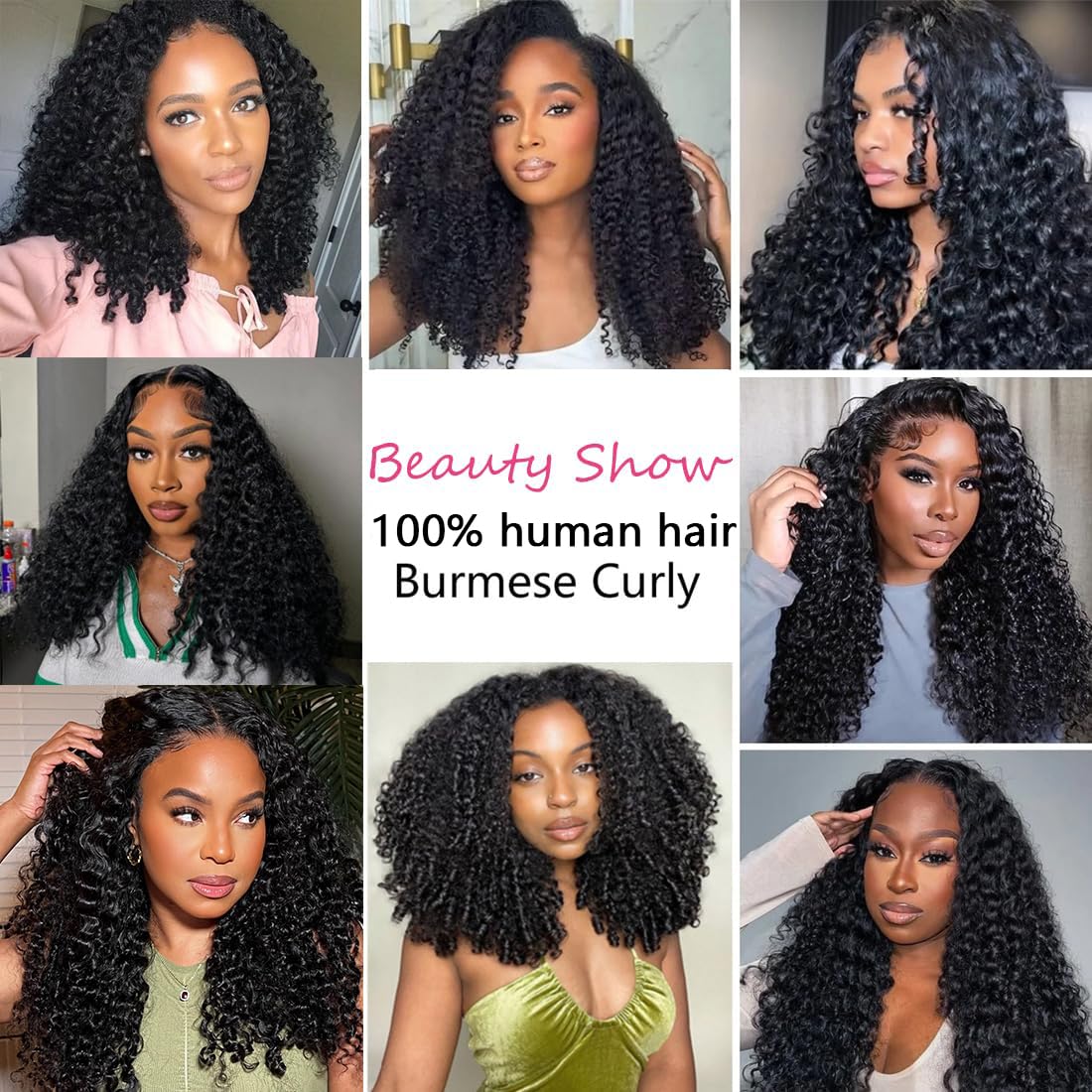 Burmese Curly Bundles Human Hair with 5x5 HD Lace Closure Plucked 12 14 16 Inch+12 In, 12A 100% Unprocessed Brazilian Virgin Hair Water Wave Quick Weave Bundles with Spiral Curly Ends Natural Black