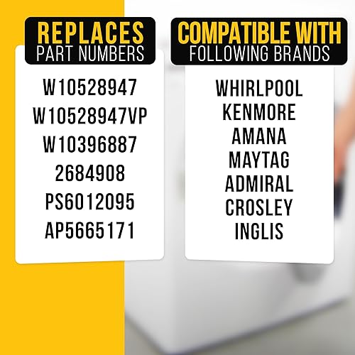 Miniatura 7 de PartsBroz W10528947 Kit de cubo de transmisión de arandela W10396887 para piezas de lavadora Whirlpool y kit de cubo de transmisión de cesta Maytag,