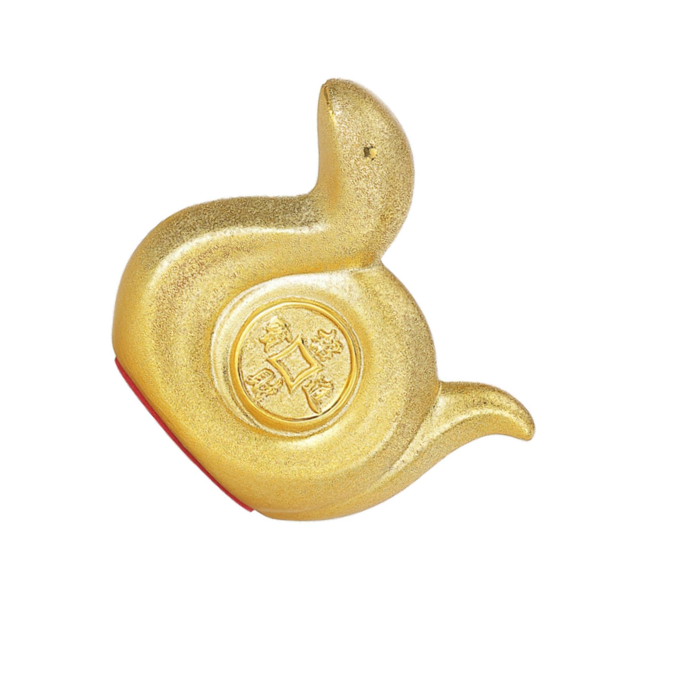 Twisaxc Golden Distinctive Snake Piggy Bank Decorative Storage Cute Ceramic Figurine Choice For Living Rooms And Birthdays Ceramic Statue Figurine Home Office Desktop Toy, 12X5x11cm