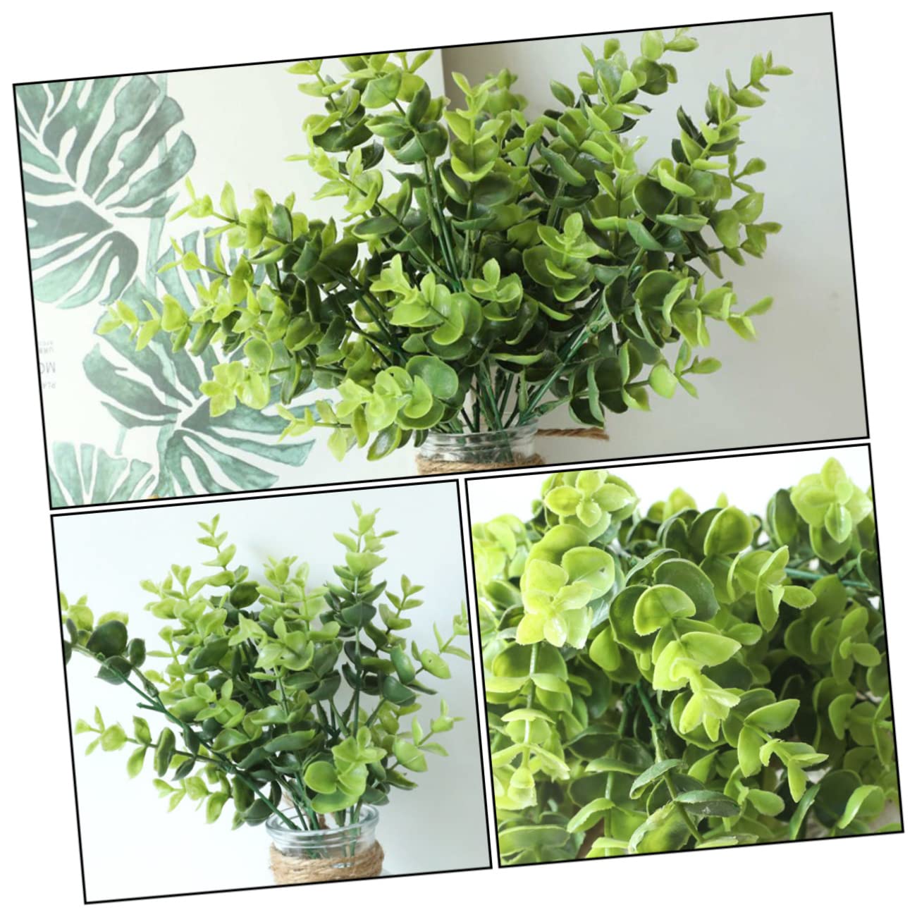 ABOOFAN 14 Pz Eucalipto simulato rami di piante di simulazione steli artificiali di eucalipto foglie artificiali piante artificiali vaso fito pianta finta ornamento vegetale artificiale