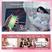 Vista 6 de Consolador vibrador de clítoris con aplicación de control remoto, vibrador portátil, juguetes sexuales para adultos, vibraciones para mujeres, braga