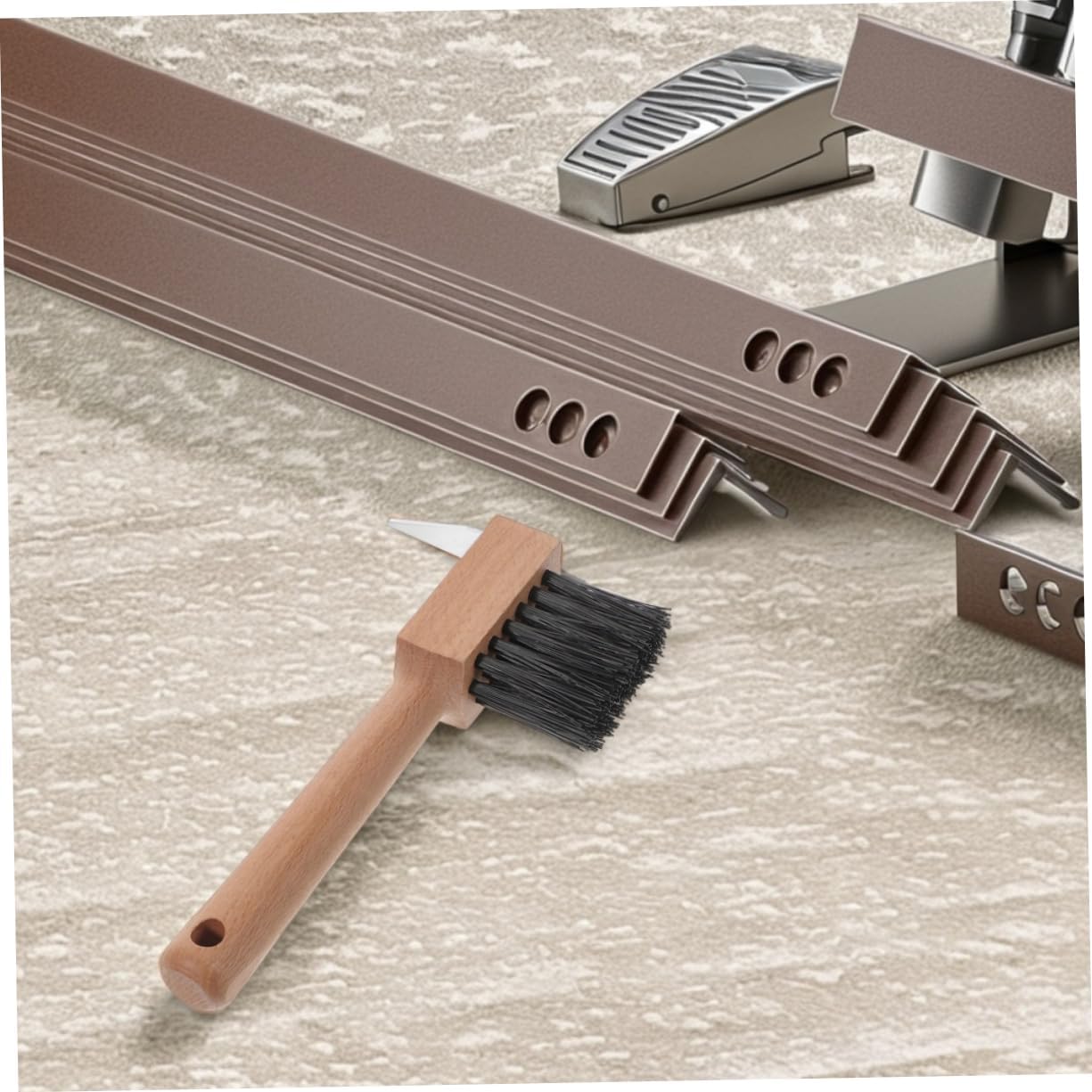 Kisangel Horseshoe Hook Brush Equestrian Supplies Hoof Brush Multi-Function Cleaning Brush Horse Brush Horseshoes