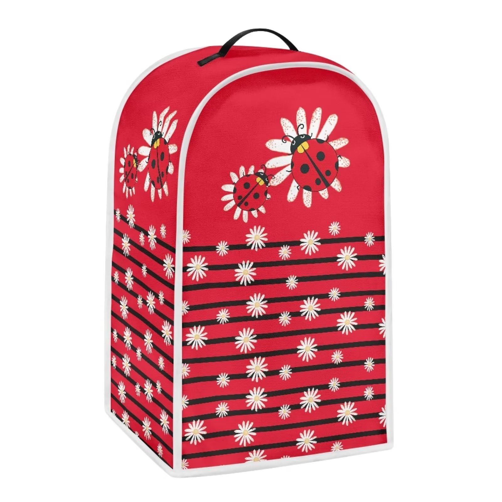 Viewamoon Ladybug Kitchen Appliance Covers with Sturdy Handle Blender Dust Cover for Kitchen Appliances Food Processor Cover for Toaster/Coffee Maker/Mixer/Juicer Homest