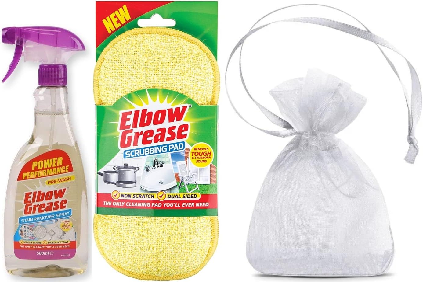 Elbow Grease PreWash Stain Remover Spray, 1Pk, 500ml + Elbow Grease