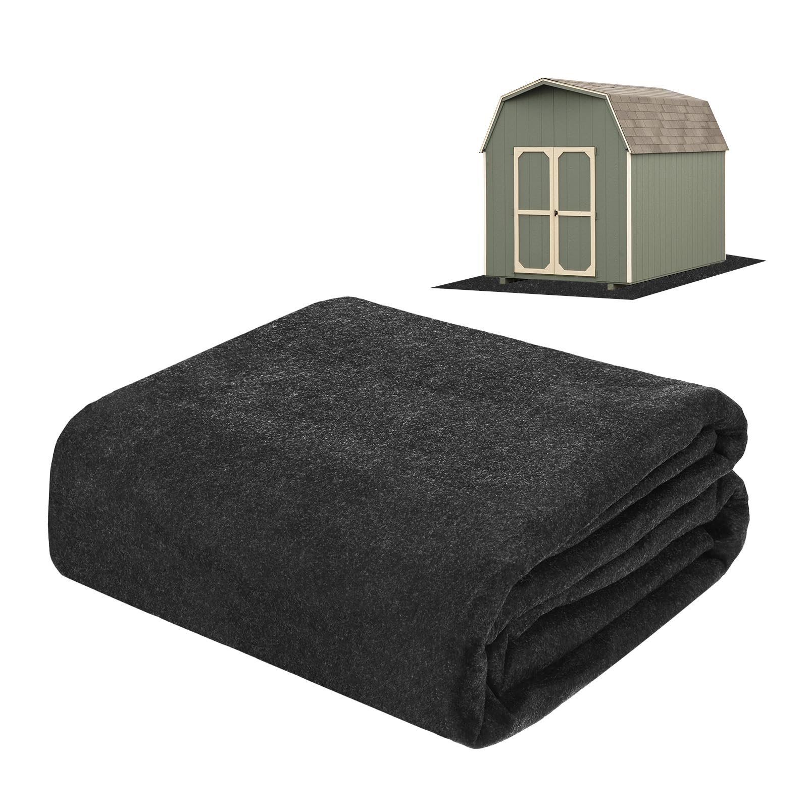 M METERXITY Outdoor Storage Shed Mat, 6.6x6.6 FT Waterproof Small Shed Flooring Mat for Patio Furniture Floor Protecting from Wear/Liquid/Dust/Oil, Non-Slip Carport Pad [Grey] — image 1