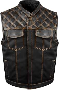 Amazon.com: Mens Motorcycle Riding Denim Leather Combo Diamond