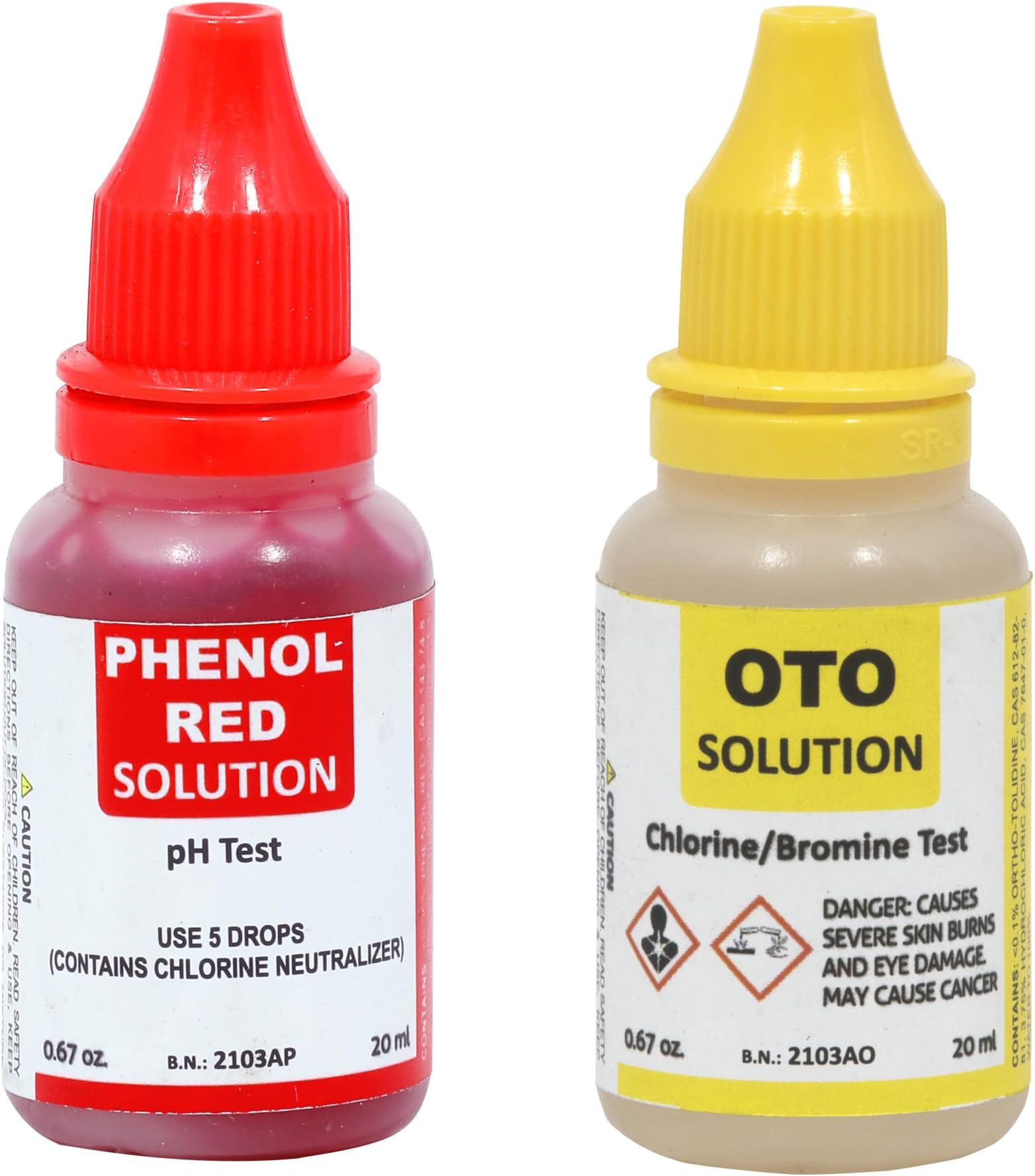 Generic Swimming Pool Test Kit pH and Free Chlorine Water Quality Tester Refill Pack (20ml) - APTKRS