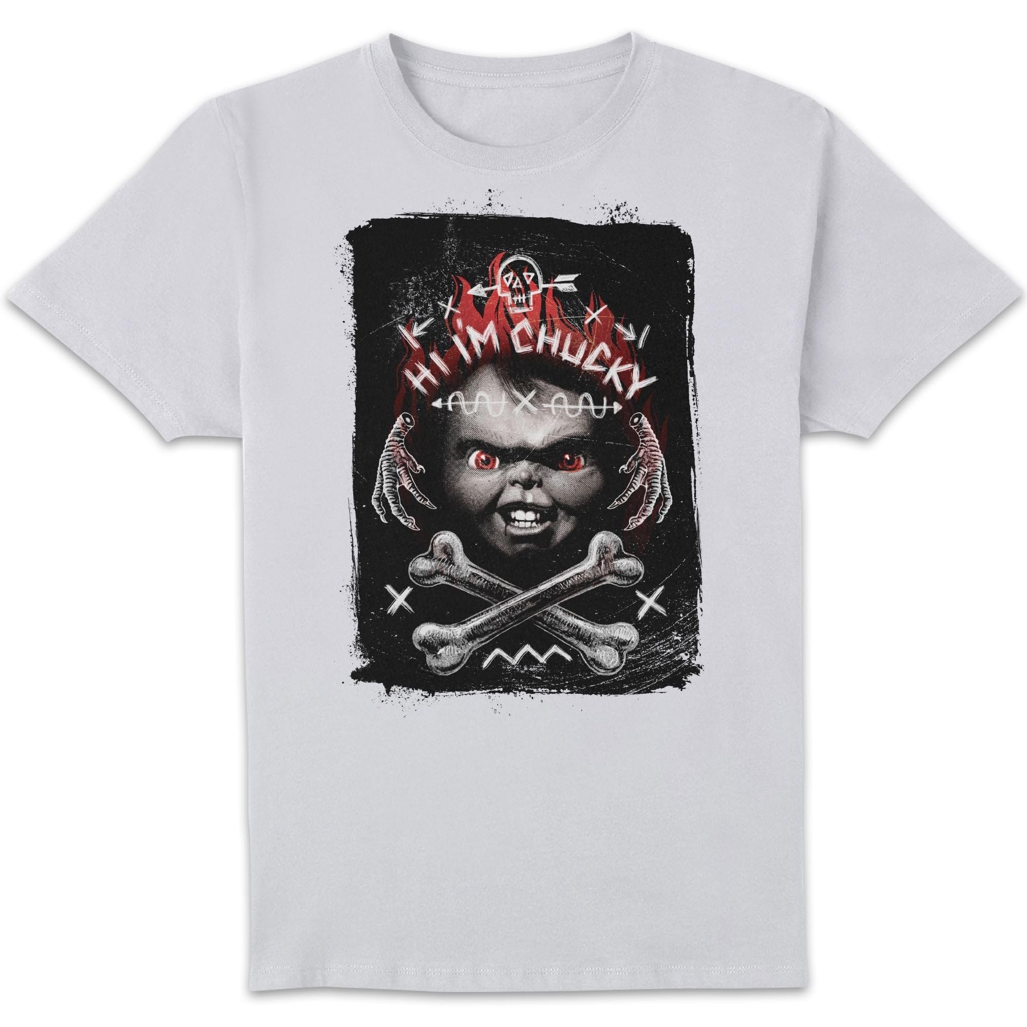 Zavvi Unisex Multi Chucky Hi I'm Chucky Men's T-Shirt - White M