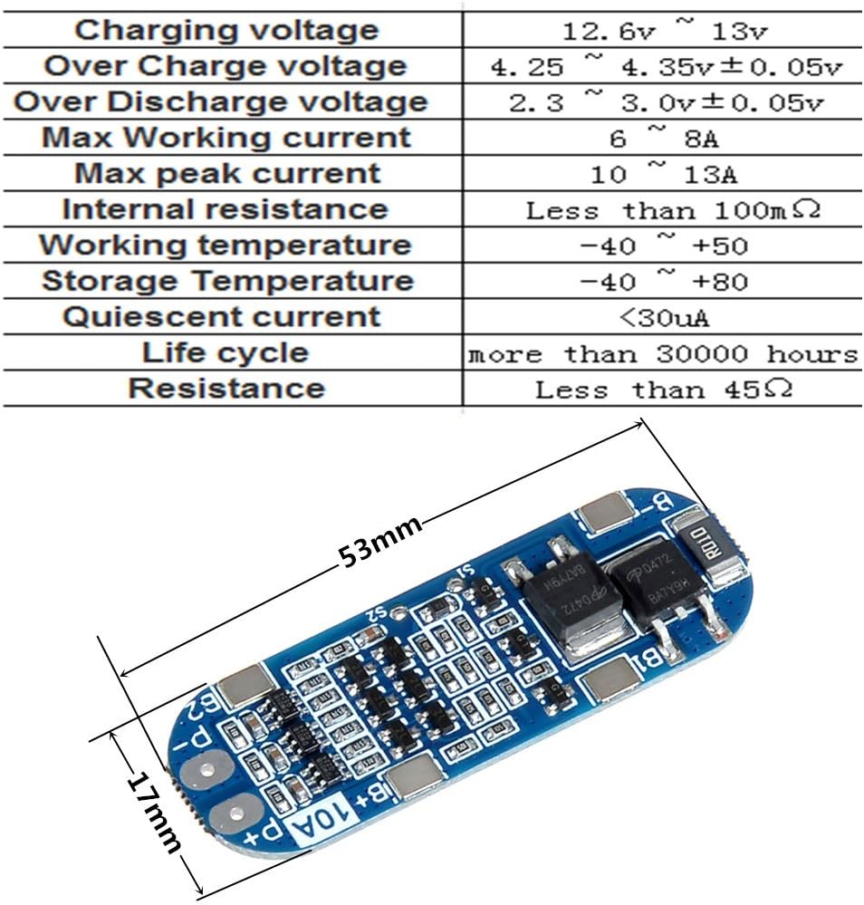 5PCS 3S 11.1V/12V/12.6V 10A 18650 Charger PCB BMS Protection Board for Li-ion Lithium Battery Cell