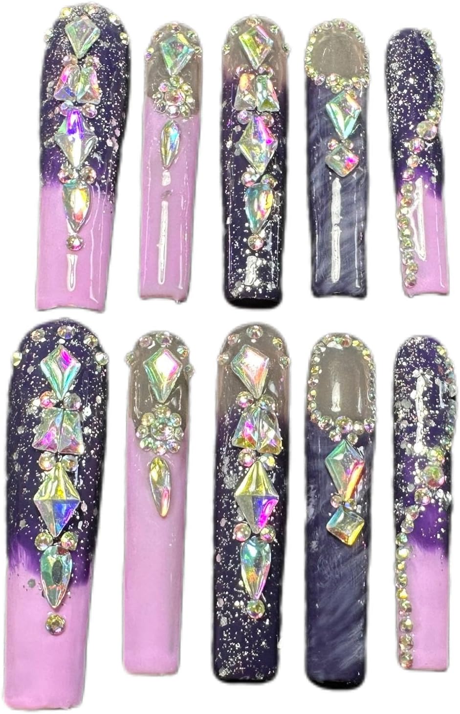 Nail Rhinestones Kit, 18 Types of 900 Special-Shaped Nail AB Diamonds & 3200 Flat-Bottomed Nail Rhinestones, 3D Nail Crystal DIY Gemstones for Nail Art Design - Image 7