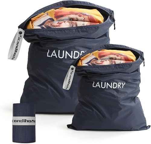 Travel Laundry Bag (2 Pcs - Large + Small)