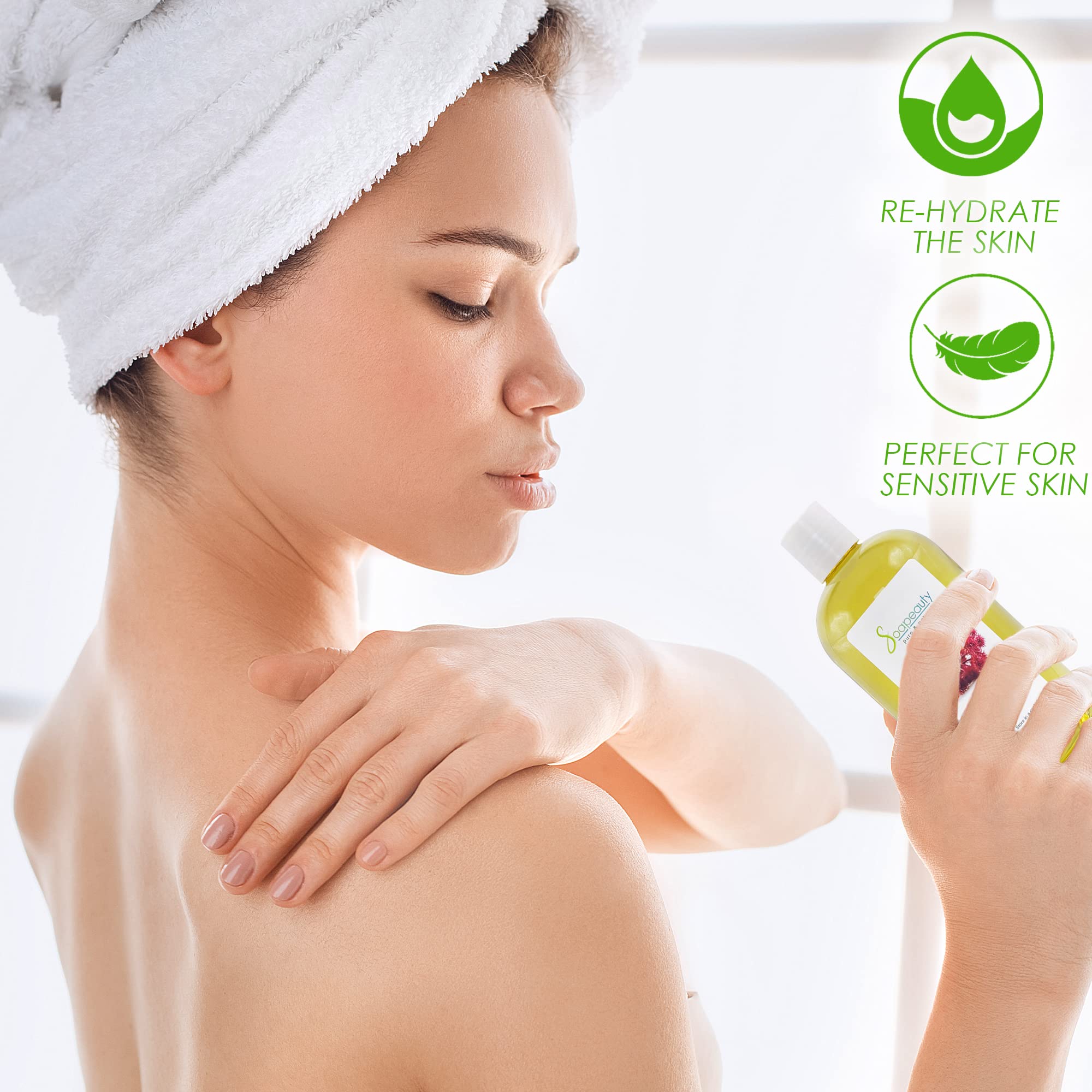 SOAPEAUTY Olej rycynowy tłoczony na zimno, w 100% naturalny organiczny nierafinowany olej rycynowy, wspomaga zdrowie skóry i włosów, zagęszcza brwi i wydłuża rzęsy (900 g)