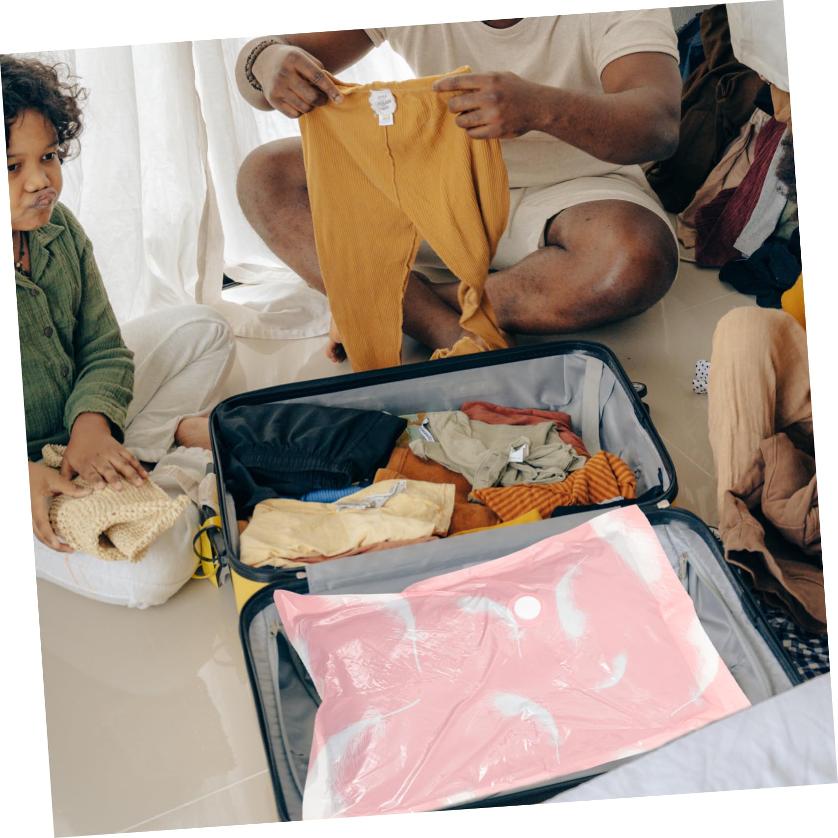 MAGICLULU Bolsa De Almacenamiento Al Vacío Para Ropa y Edredones Resistente Organizador De Hogar Transpirable y Resistente Polillas