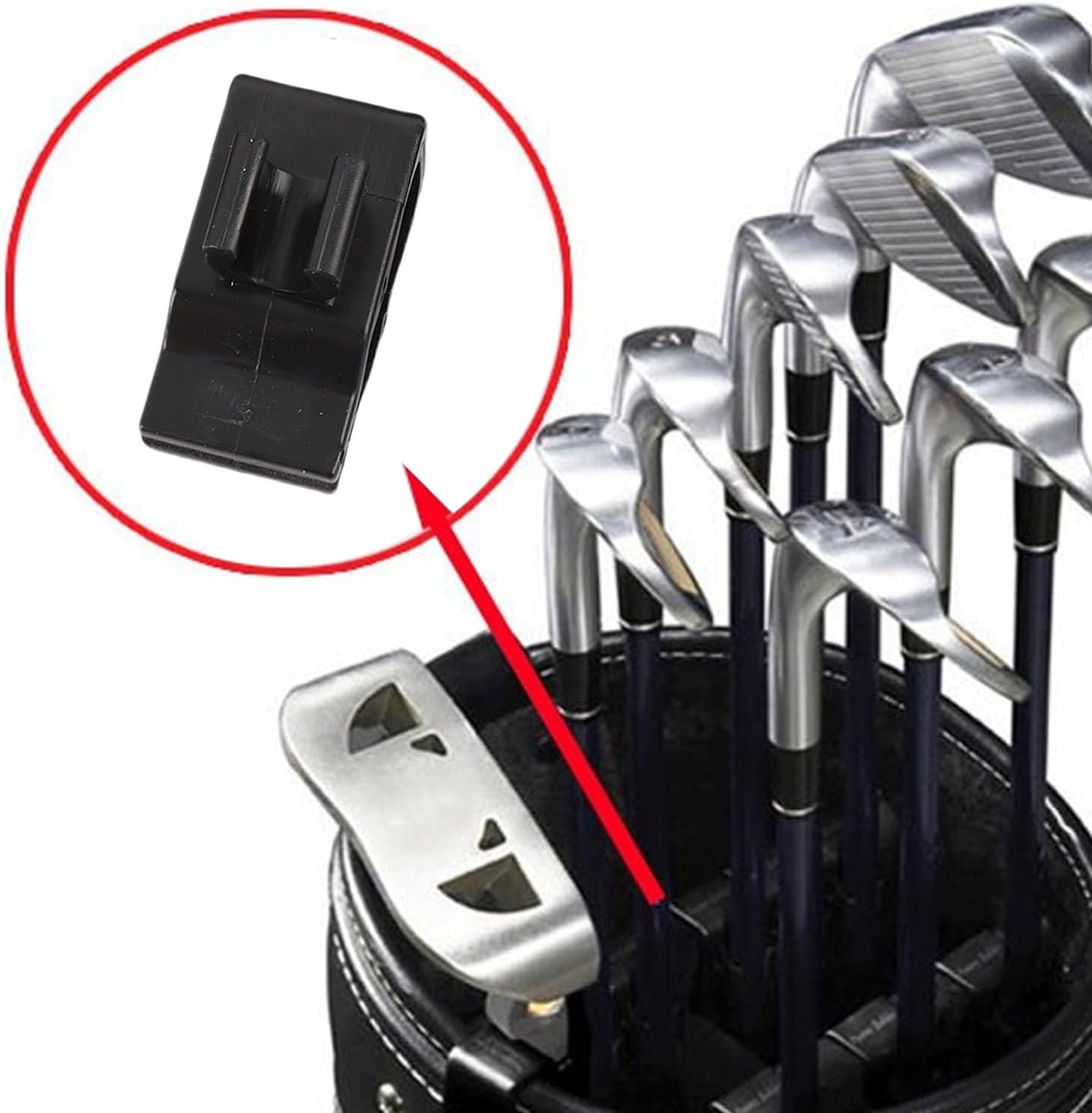 14pcs Golf Club Bag Clips Putter Holder Clamp Club Organizer Clamp Plastic Putter Golf Accessories with Secure Design for Men Women Golfers
