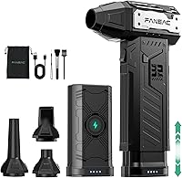 FANEAC X305 Cordless Compressed Air Duster: 150,000 RPM Brushless Motor, Dual Rechargeable Batteries, 3 Speeds, 4 Nozzles for Keyboard & PC Cleaning