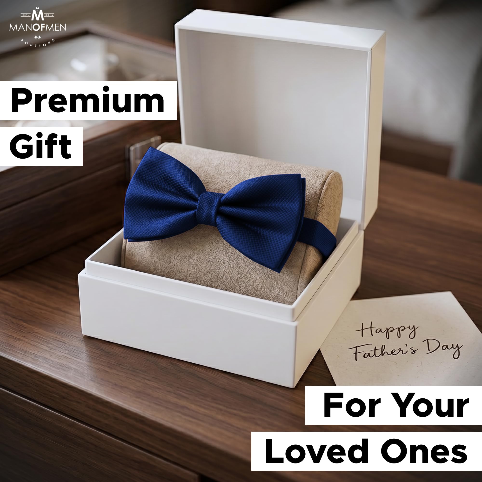 Man of Men Pajaritas para hombre preatadas formales, longitud ajustable, gran variedad de colores disponibles