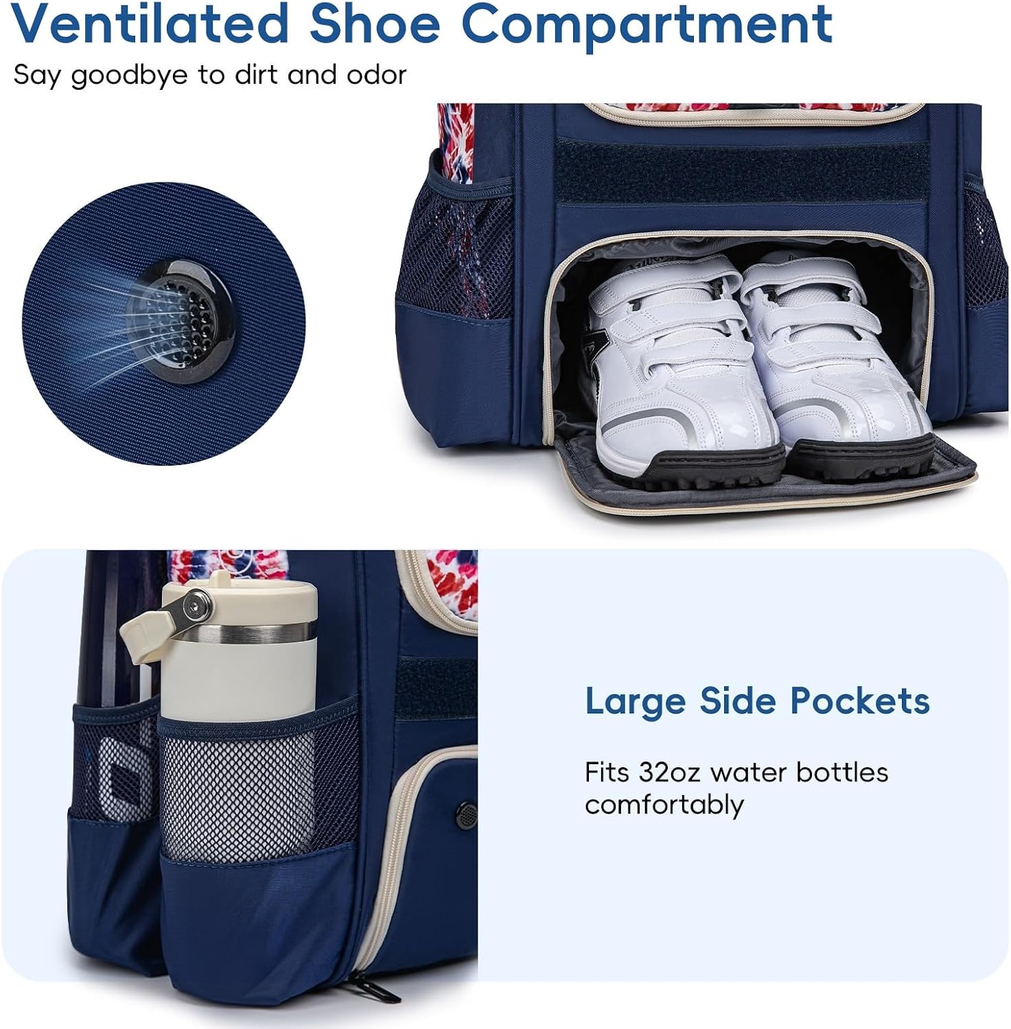 KAVIGOR Baseball Bag for Youth | Softball Backpack 50L Large Capacity with Shoe Compartment and 4 Bat Holders | Nova Flare Series