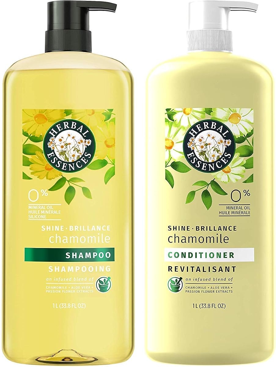 Herbal Essences Shine Collection Shampoo and Conditioner Bundle, with Chamomile, Color Safe, 33.8 Fluid Ounce