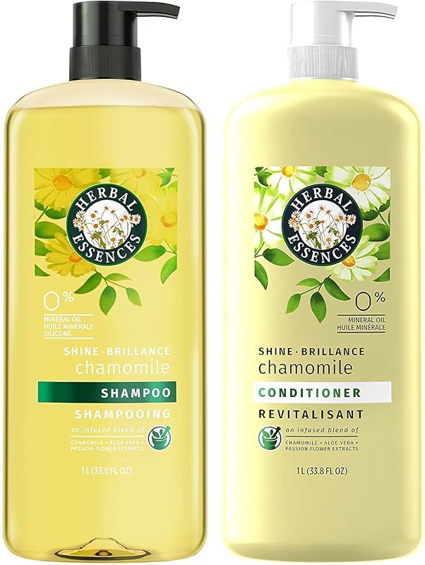 Herbal Essences Shine Collection Shampoo and Conditioner Bundle, with Chamomile, Color Safe, 33.8 Fluid Ounce